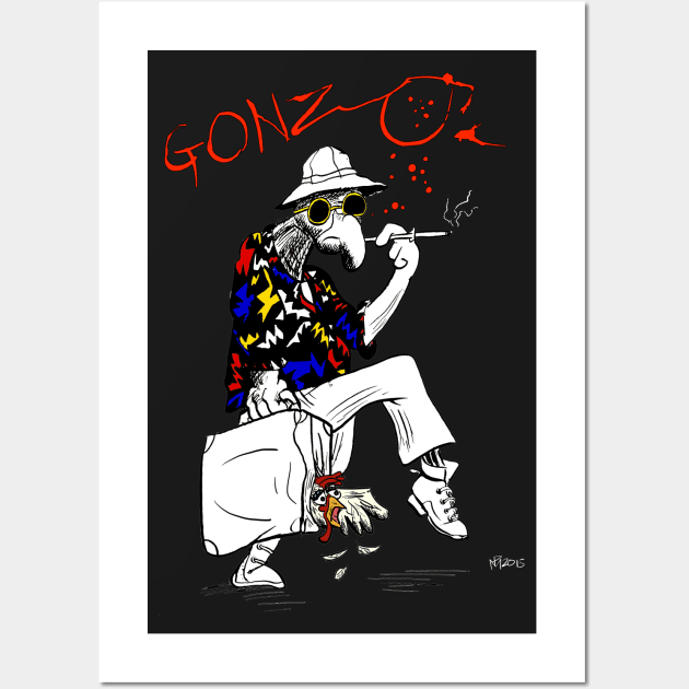 Gonzo (Fear and Loathing Parody) Wall Art by Philip_de_Goya